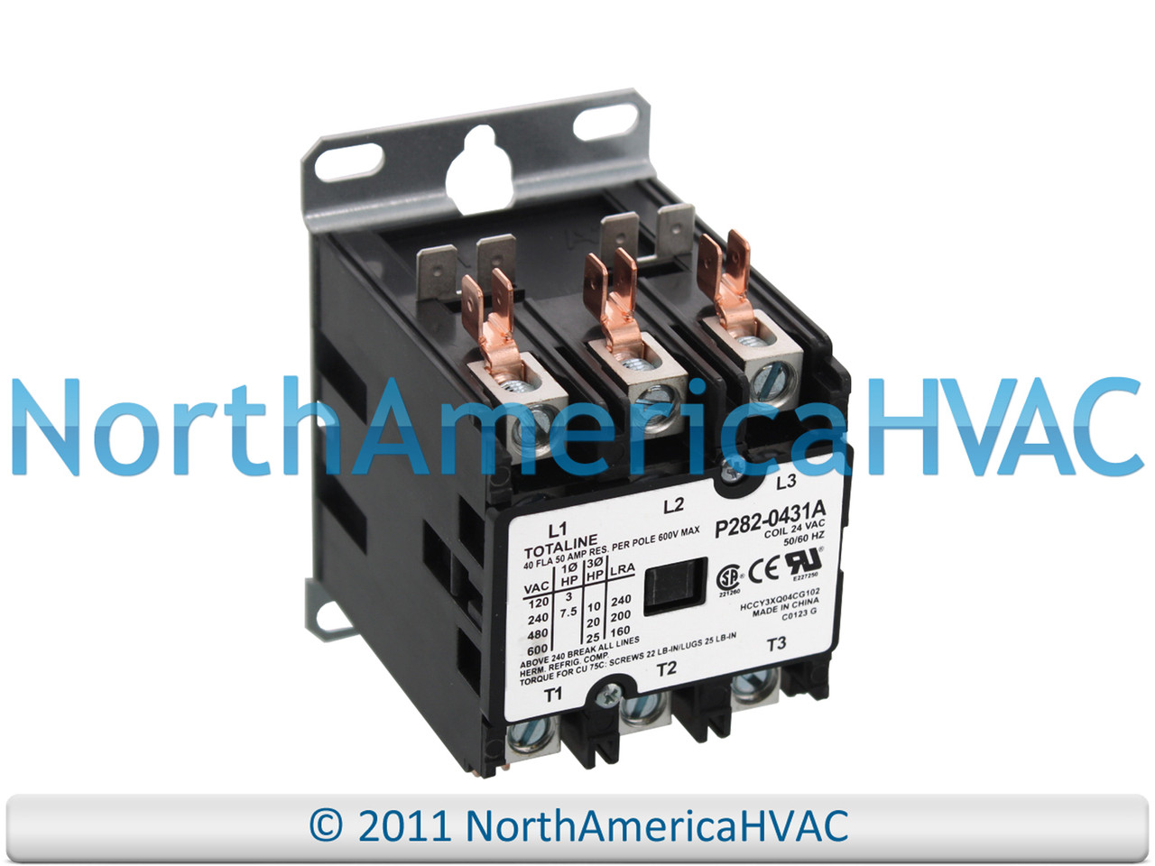 OEM Carrier Bryant Payne Contactor Relay 3 Pole 40 Amp Replaces